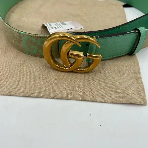 Women’s Gucci,Marmont , jumbo GG leather/canvas belt size 90 cm made in Italy - Picture 3 of 11